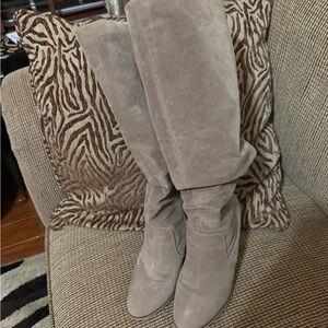 Women's Taupe Knee-High Boots